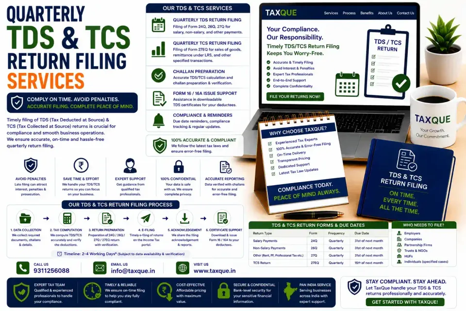 TDS Return Filing — TaxQue Statutory Services